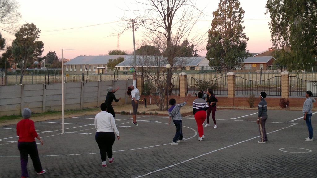 Residents playing netball - Bloemfontein